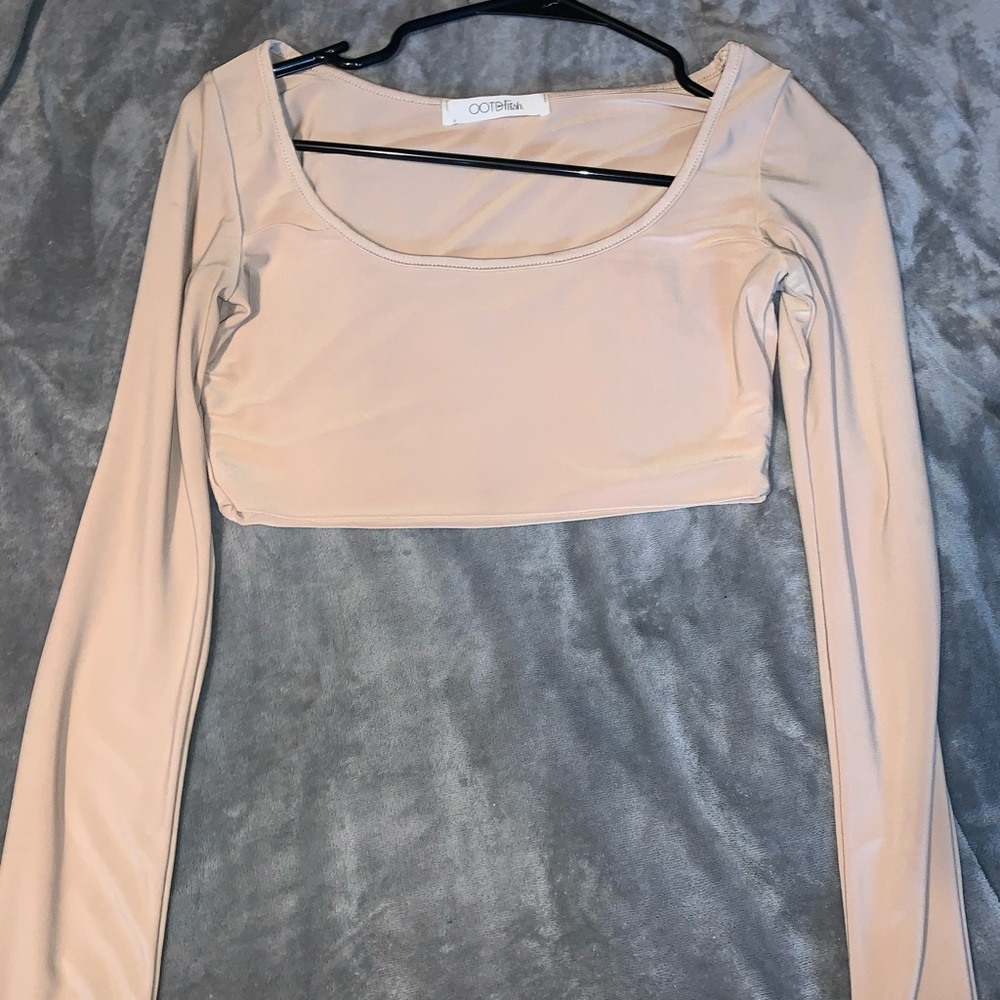 Nude crop top